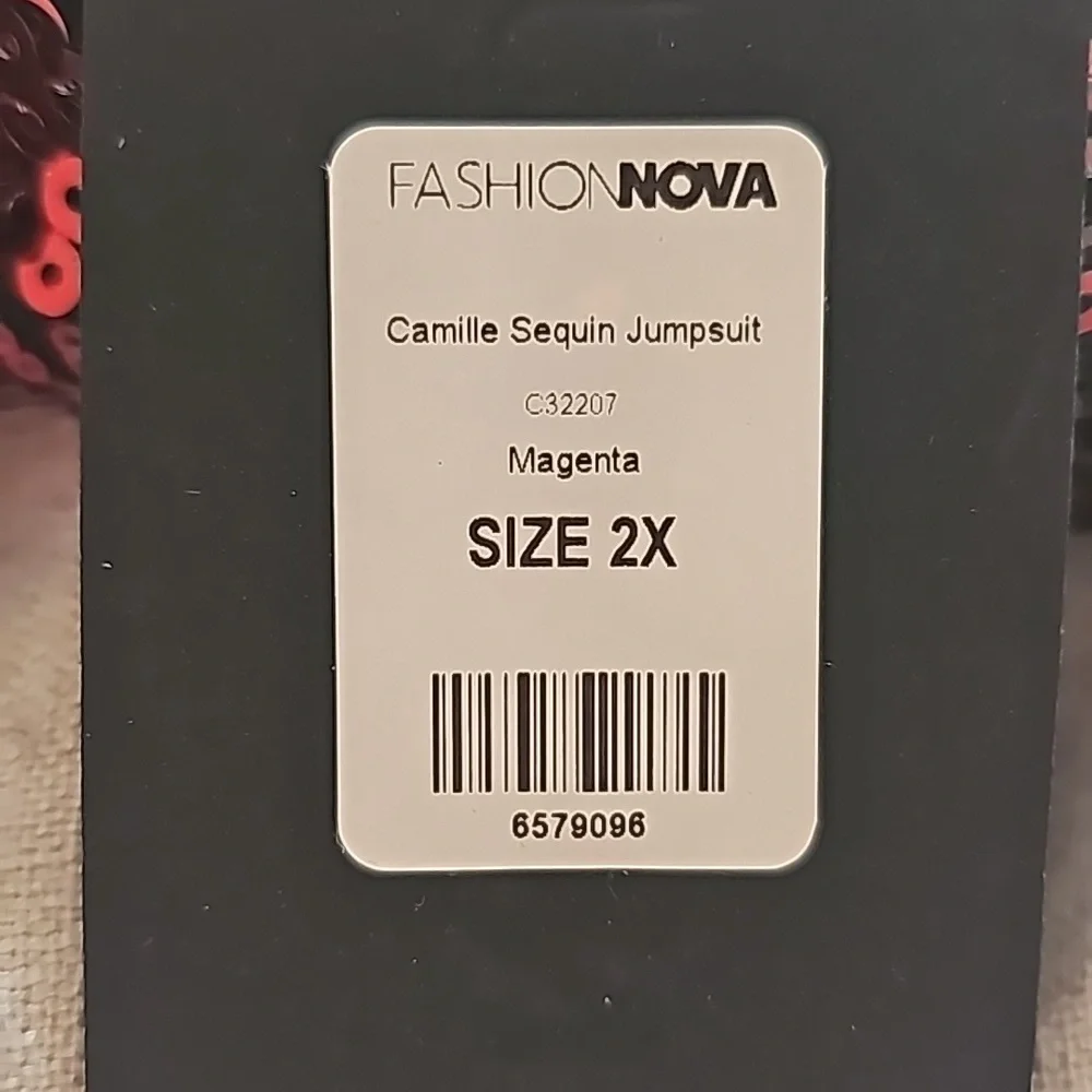 Camille Sequin Jumpsuit - Magenta (2X) - Picture 8 of 8